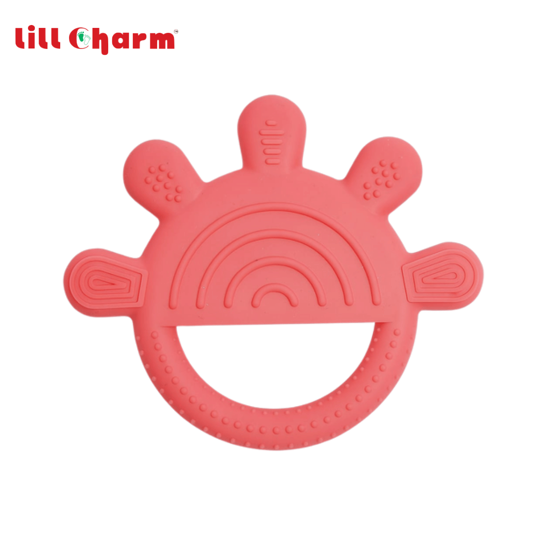 Lill Charm Sun-Shaped Soft Silicone Baby Teether – Easy Grip & BPA-Free Oral Care