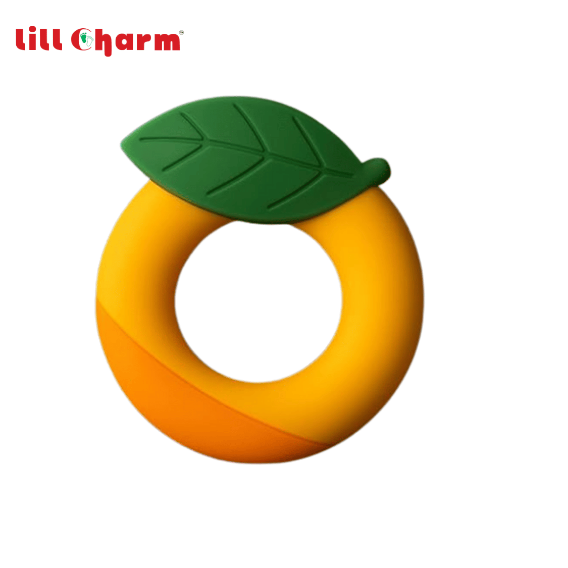 Lill Charm Mango-Shaped Soft Silicone Baby Teether – BPA-Free & Easy Grip Sensory Toy