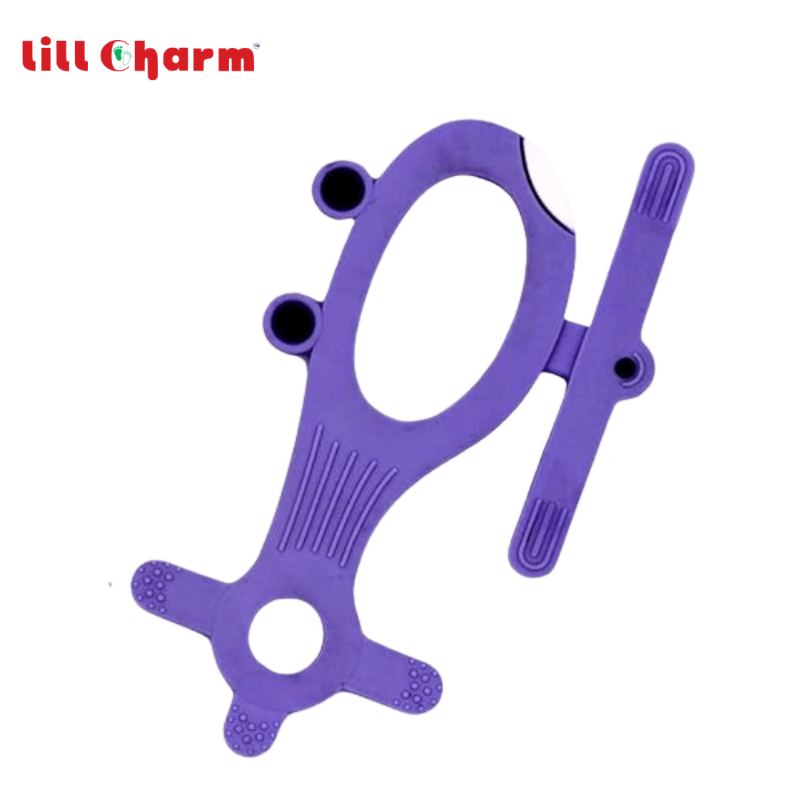 Lill Charm Blue Helicopter Soft Silicone Teether with Easy Grip