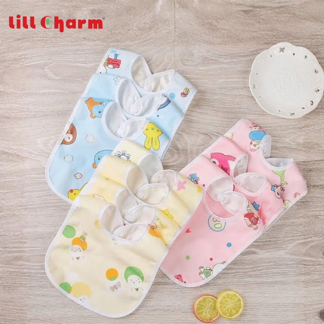 Lill Charm - MUSLIN SILICONE BIB