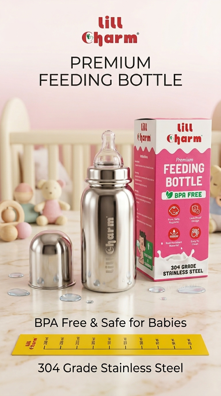 Premium Stainless Steel Feeding Bottle