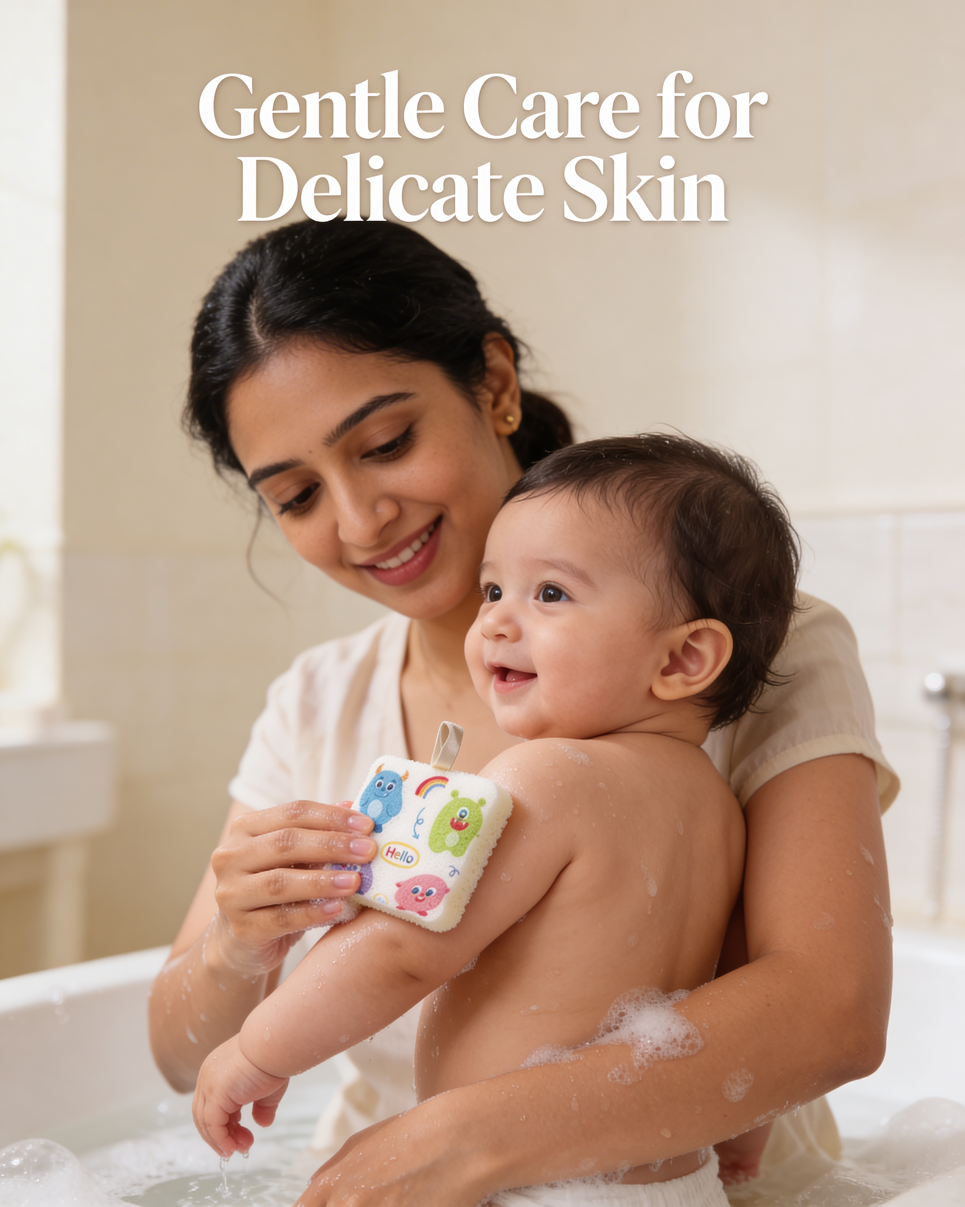 Premium Baby Diaper Combo Pack with Bathing Sponge