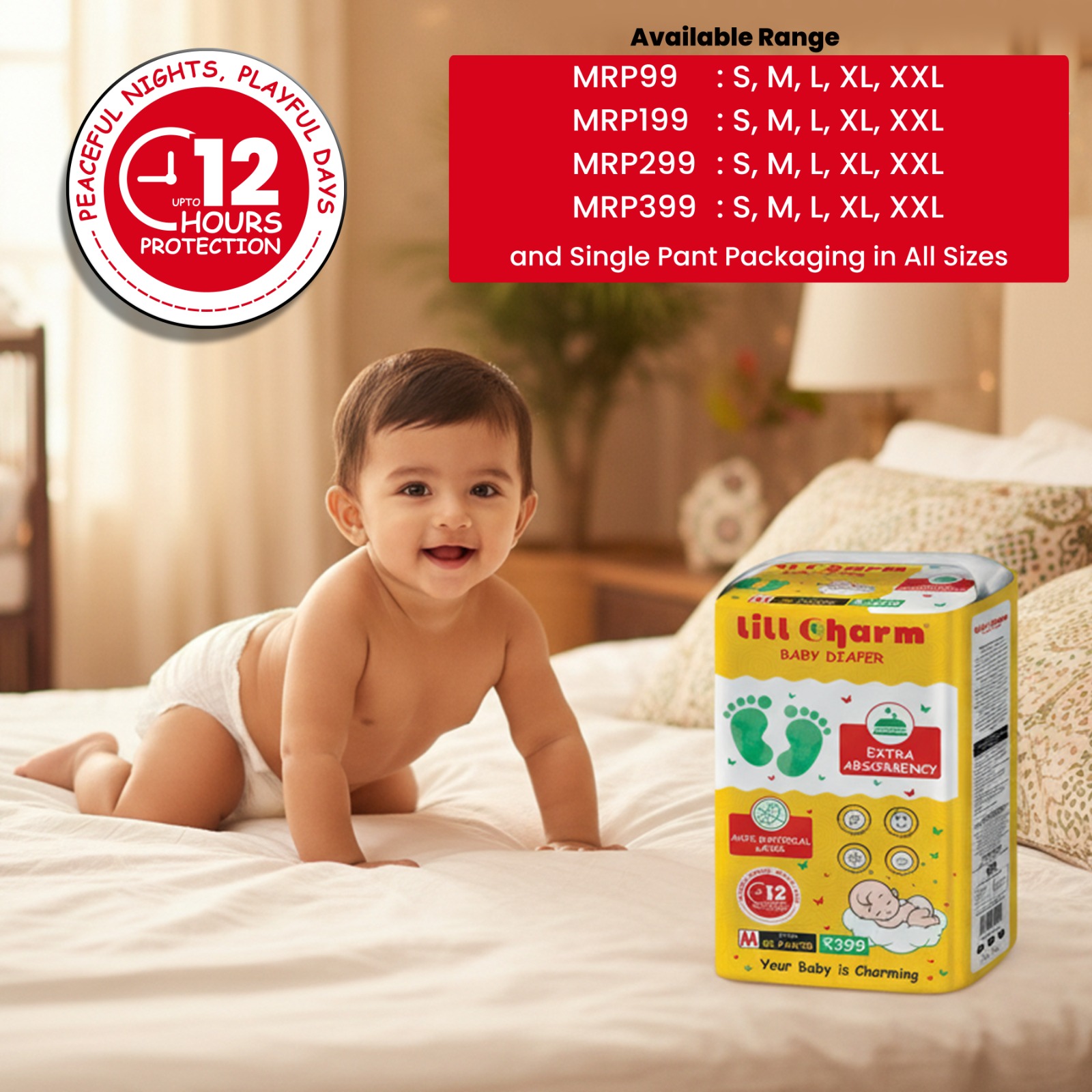 Premium LillCharm Baby Diapers