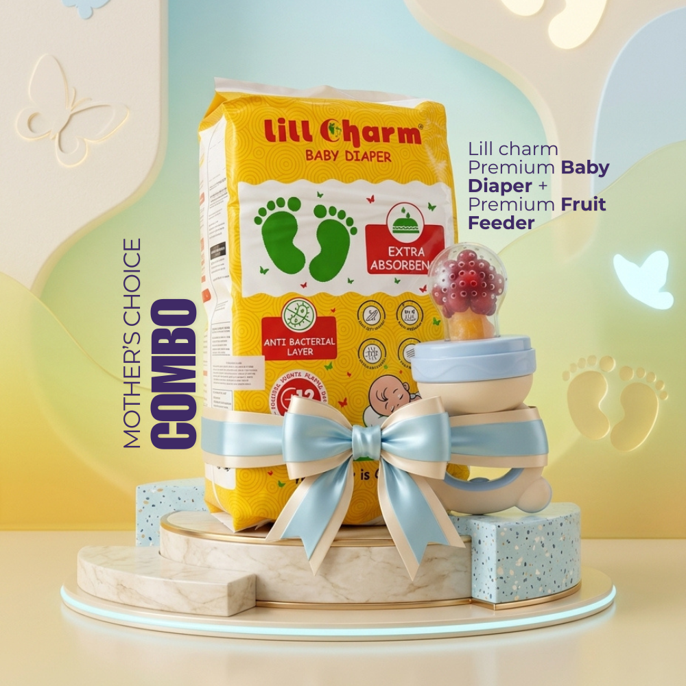 Premium Baby Diaper + Premium Fruit Feeder Combo – Complete Comfort & Safe Feeding Kit