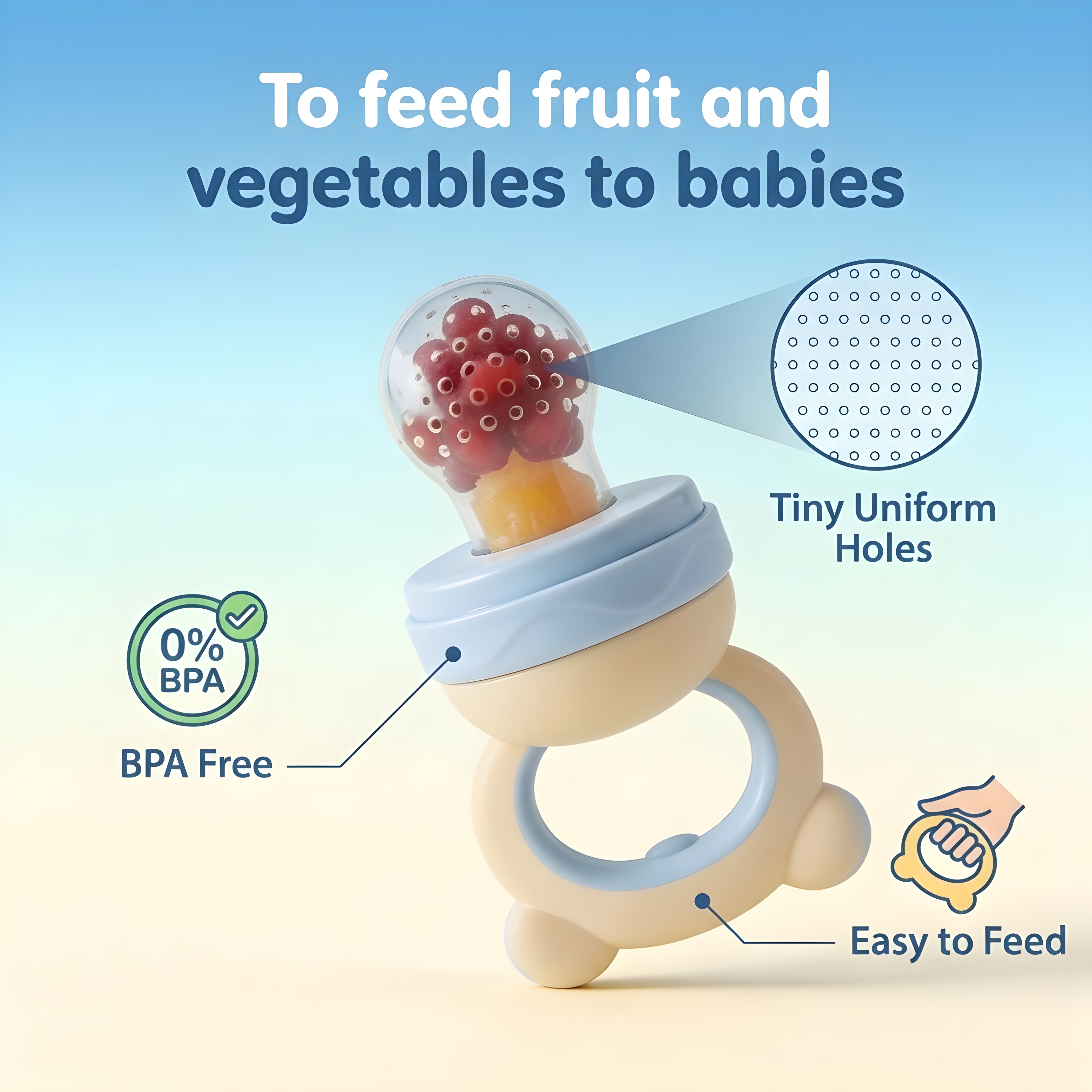 Premium Baby Diaper + Premium Fruit Feeder Combo – Complete Comfort & Safe Feeding Kit